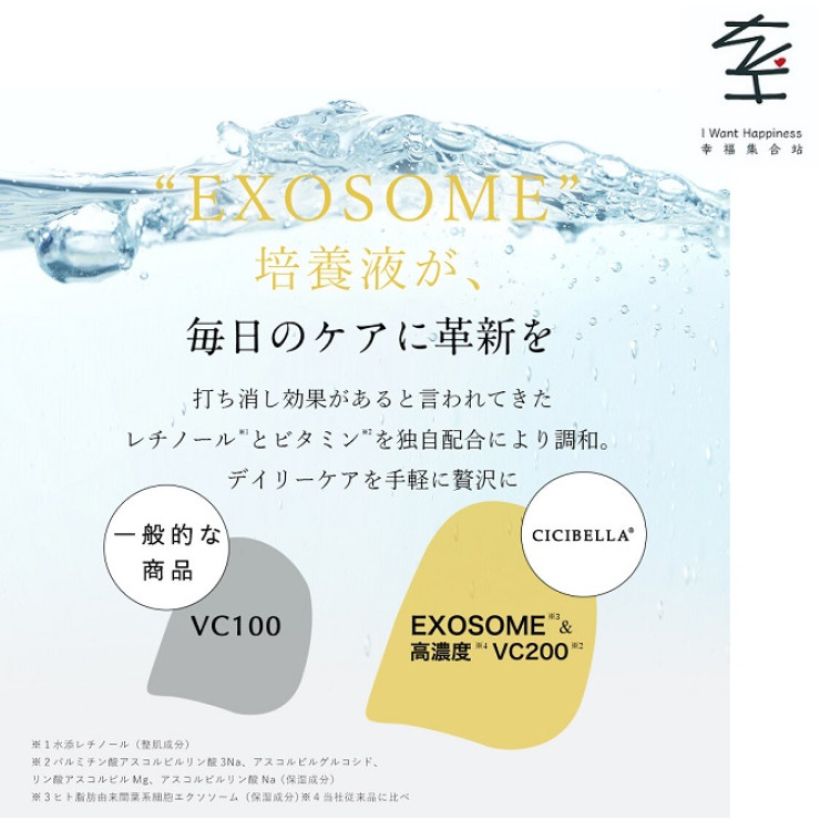 💢售罄💢日本直送 - Cicibella 無添加高補濕面膜 Exosome 高濃度VC200 大容量30片裝 VC200面膜 - 平行進口
