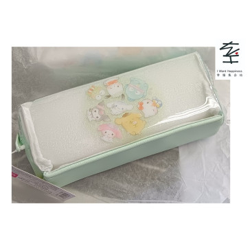 日本直送 - Sanrio 雙拉鍊筆袋 (雙儲存格設計) - 花園款式