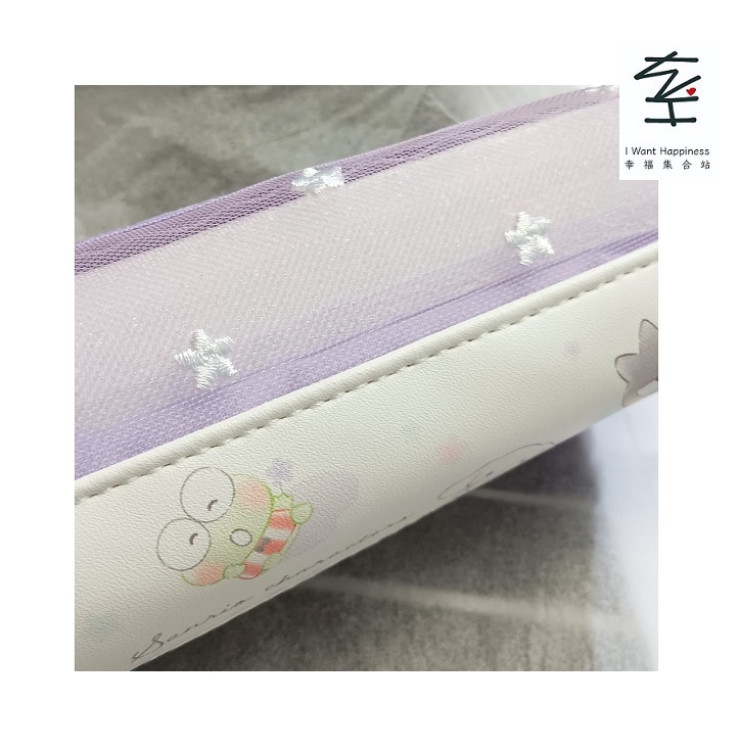 日本直送 - Sanrio 雙拉鍊筆袋 (雙儲存格設計) 紫色款式