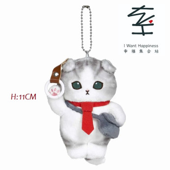 💢已售罄💢日本直送 - mofusand 工作中! 上班族貓咪 吉祥物 - 扶手鐵路乘客貓 - 平行進口