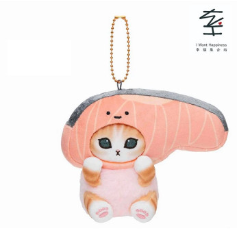 💢已售罄💢日本直送 - mofusand x Sanrio 角色 吉祥物 (三文魚切片) ~毛公仔 ~ 毛絨玩具 - 平行進口